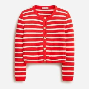 J. Crew Emile Lady Jacket in red and white stripe